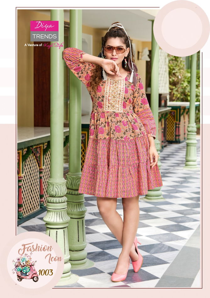 Senorita 1Cotton fancy Party Wear Printed Wholesale Tunic Short Tops Collection